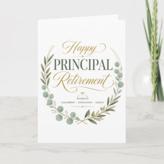 Happy Principal Retirement Gift Kaart