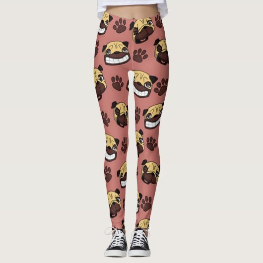 Happy Pug Leggings (Voorkant)