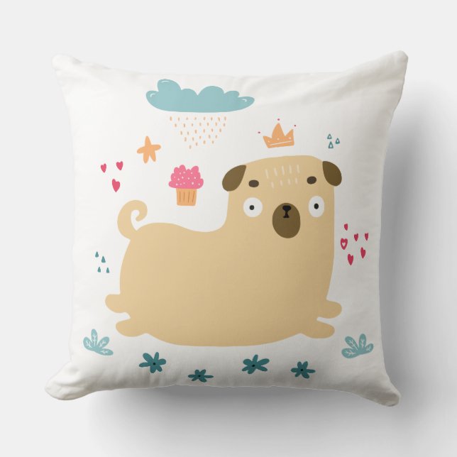 Happy Puggy Coussin (Recto)
