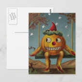 Happy Pumpkin ( Halloween Kaart) Briefkaart (Voorkant / Achterkant)