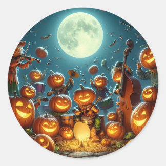 Happy Pumpkin Party Ronde Sticker