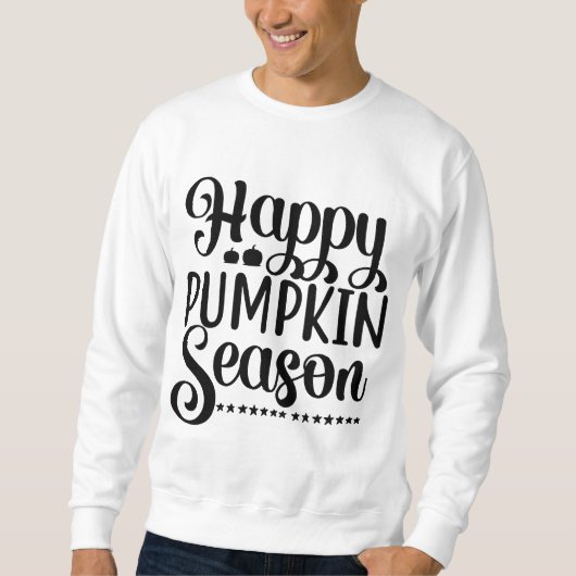 Happy Pumpkin Seizoen met Herfst bladeren pompoene Trui (Voorkant)