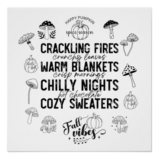 Happy Pumpkin Spice Season-Digital Download Poster Perfect Poster (Voorkant)