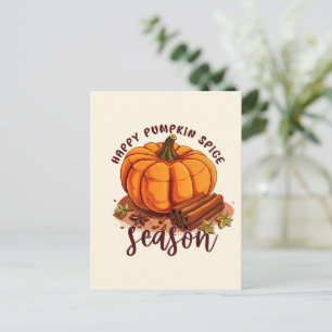 Happy Pumpkin Spice Season - Gezellige herfstvibes Briefkaart