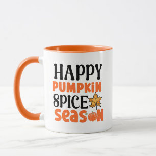 Happy Pumpkin Spice Season Wordart Herfst Mok