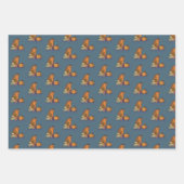 Happy Pumpkins met kaarsen Inpakpapier Vel (Voorkant 2)