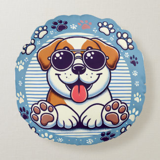 Happy Pup Ronde Kussen