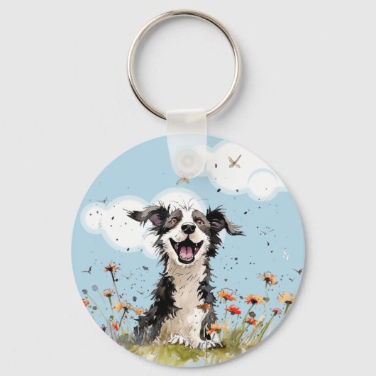 Happy Pup Sleutelhanger (Voorkant)