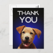 Happy Puppy Bedankt Briefkaart (Voorkant / Achterkant)