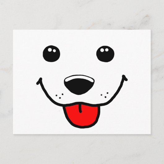 Happy Puppy Face Briefkaart (Voorkant)