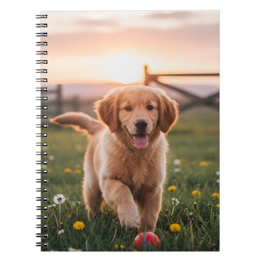 Happy Puppy Spiral Notebook Notitieboek (Voorkant)