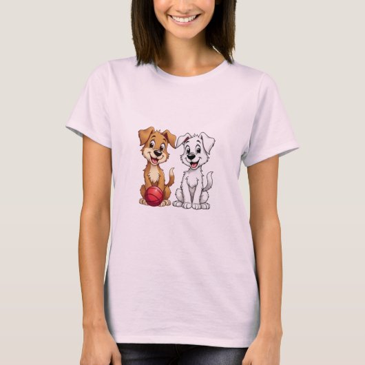 Happy puppy t-shirt (Voorkant)