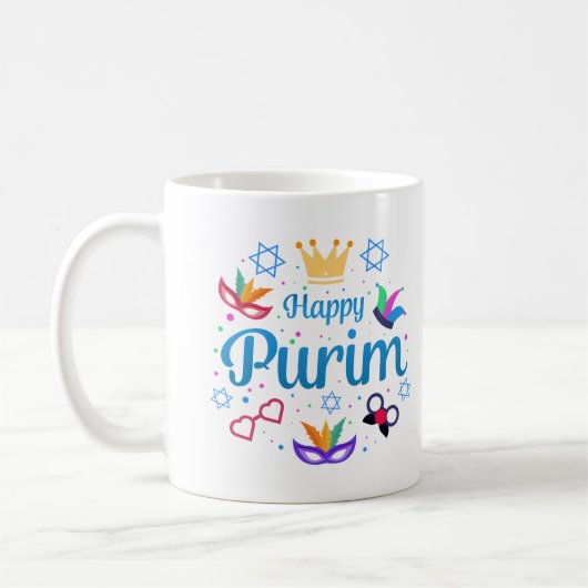 Happy Purim - Chag Purim Sameach Koffiemok (Links)