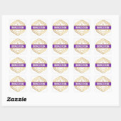 HAPPY PURIM Classy Bake Shop Sticker blanc (Feuille)