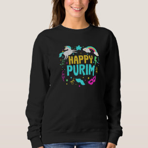 Happy Purim Costume Idea Kinder Unicorn Hebrew Jew Trui