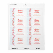 Happy Purim - Étiquette Gif (Feuille entière)