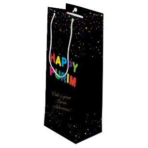 Happy Purim Festival cadeaus voor mandje Wijn Cadeautas