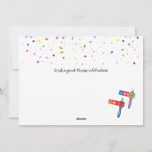 Happy Purim Festival Feestdagenkaart (Achterkant)