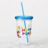 Happy Purim Festival Feestgeschenken Mand Vakantie Acryl Drinkbeker (Links)