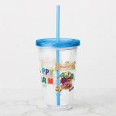 Happy Purim Festival Feestgeschenken Mand Vakantie Acryl Drinkbeker (Voorkant)