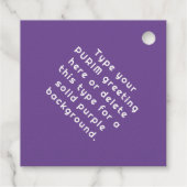 Happy Purim gepersonaliseerde echte Folie Label (Achterkant)