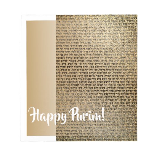 Happy Purim Gift Judaica Notitieblok (Voorkant)
