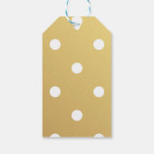 Happy Purim Gift Label Gold Polka Dots Cadeaulabel (Achterkant)