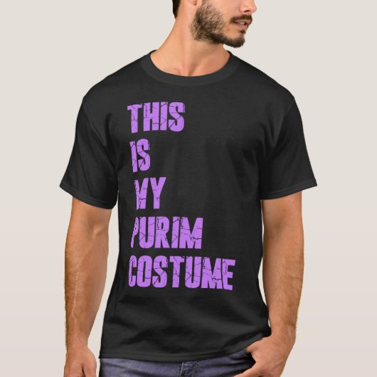 Happy Purim Hamantash Dit is mijn Purim kostuum Jo T-shirt (Voorkant)