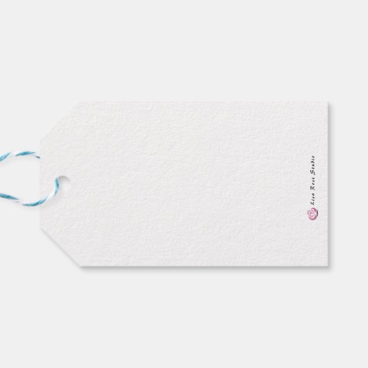 Happy Purim Hebreeuws Cadeaulabel (Achterkant Horizontaal)