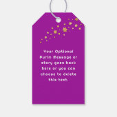 Happy Purim - Kosher Info Étiquette Cadeau Monogra (Dos)