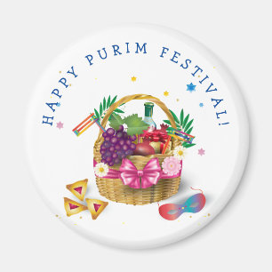 Happy Purim-mandjes, decoratie, Ornamenten Magneet