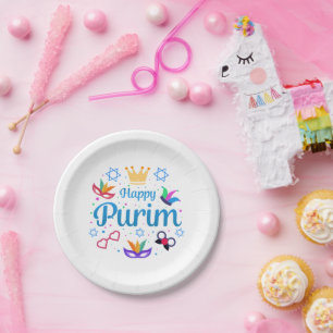 Happy Purim Papieren Bordje