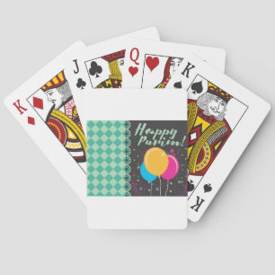 happy purim pokerkaarten