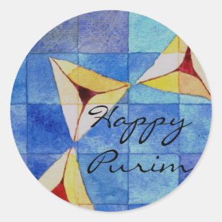 Happy Purim Ronde Sticker