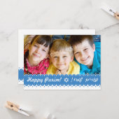 Happy Purim - Salutation Carte photo (Devant/Arrière en situation)