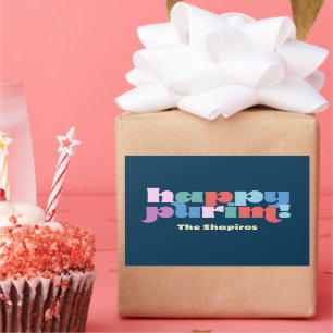 Happy Purim Sameach label voor mishloach manot