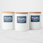 Happy Purim sameach label voor mishloach manot Voedselcontainer Etiket (Flessen)