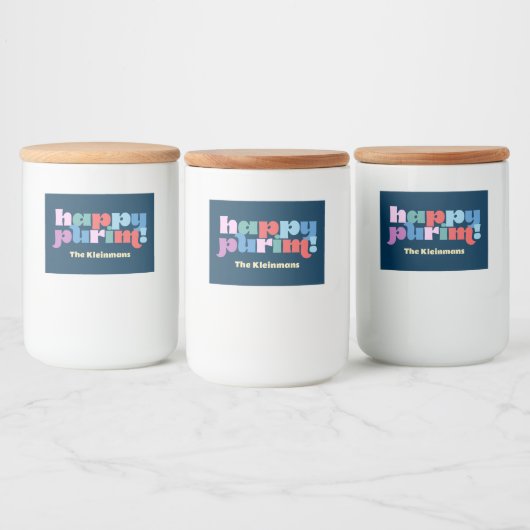 Happy Purim sameach label voor mishloach manot Voedselcontainer Etiket (Flessen)