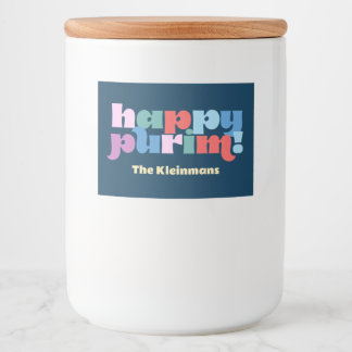Happy Purim sameach label voor mishloach manot Voedselcontainer Etiket