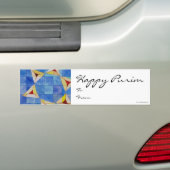 Happy Purim to/From Label Bumpersticker (Op auto)