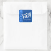 Happy Purim Trendy Mishloach Manot Label in blauw (Tas)