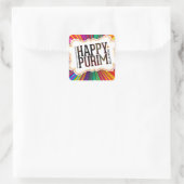 happy purim vierkante sticker (Tas)