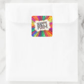 Happy Purim Vierkante Sticker (Tas)