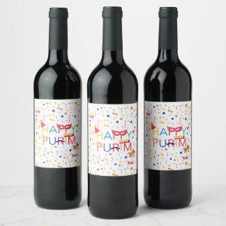 happy purim wijnlabels wijn etiket