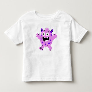 Happy Purple Monster Kids Kinder Shirts