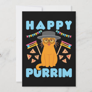 Happy Purrim Purim Cat Jewish Holiday Feestdagenkaart