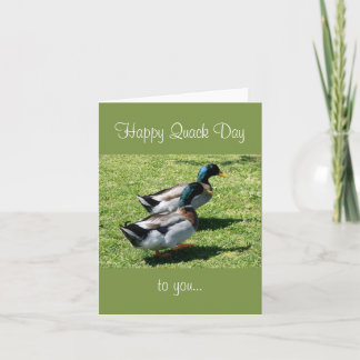 Happy Quack Day Folded Wenskaart Kaart