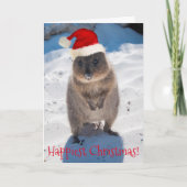 Happy Quokka Kerstmis en nieuwjaar Kaart (Voorkant)