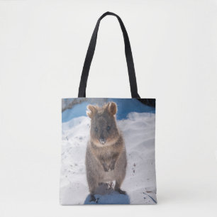 Happy Quokka op het strand Australië Draagtas