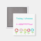 Happy Quote Magnet Magneet (Voorkant / Achterkant)